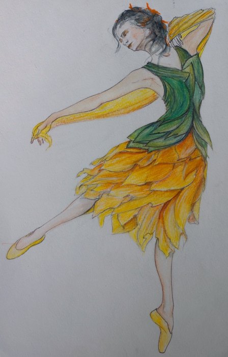 Иллюстрации Елисея Шепелёва, художника-постановщика балета Infinita Frida