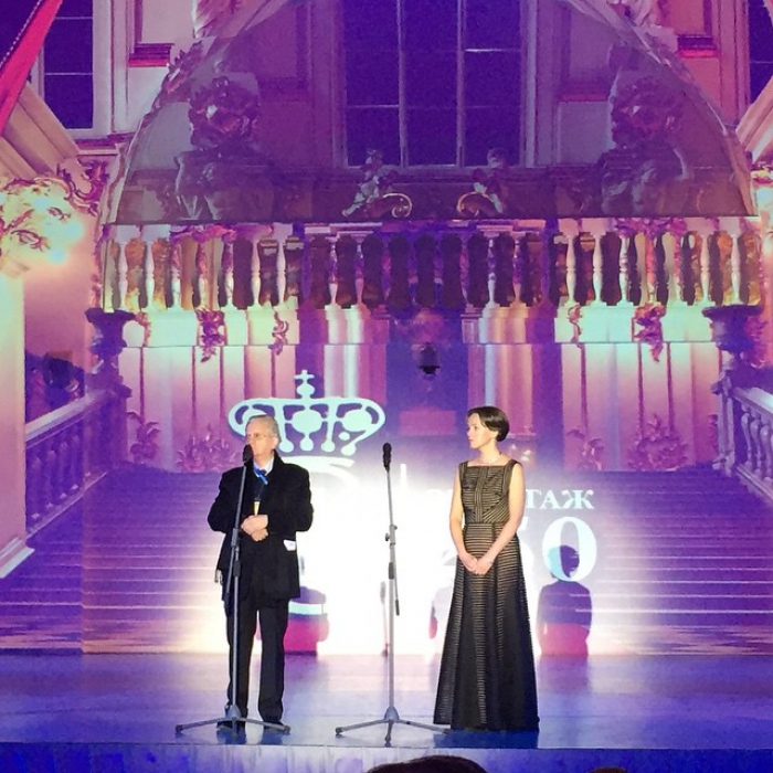 Директор Государственного Эрмитажа Михаил Пиотровский и первый зампред «Газпромбанка» Екатерина Трофимова