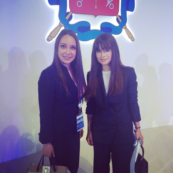 Мирослава Дума на паннельной сесии ПМЭФ-2015 в «Ленэкспо»