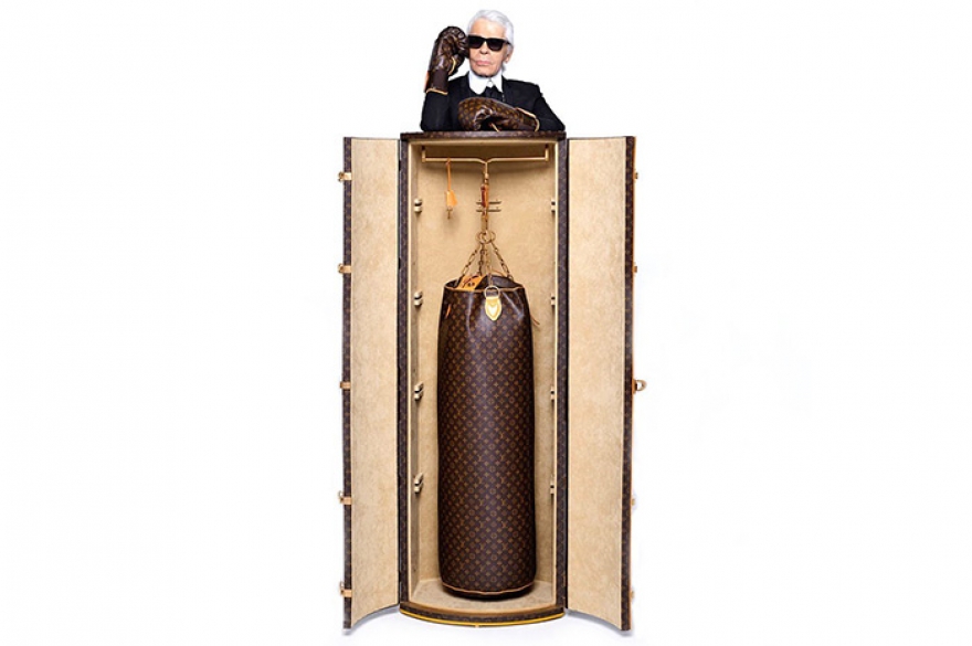Боксерская груша Louis Vuitton x Карл Лагерфельд (6 000 0000 рублей) К празднованию 118-го дня рождения монограммы Louis Vuitton бренд попросил