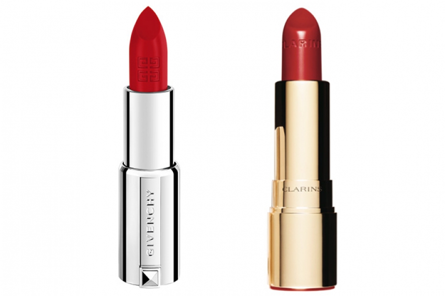 Rouge Intense No 319 Givenchy и Joli Rouge Clarins Баттл: золото и серебро в дуэли новых французских помад распределить не так просто, как