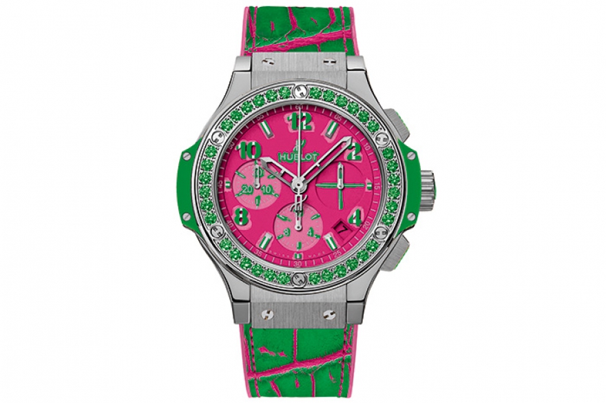 Big Bang Pop Art, Hublot Механический хронограф Hublot вдохновлен шелкографиями Энди Уорхола и издан в четырех контрастных версиях, как икона поп