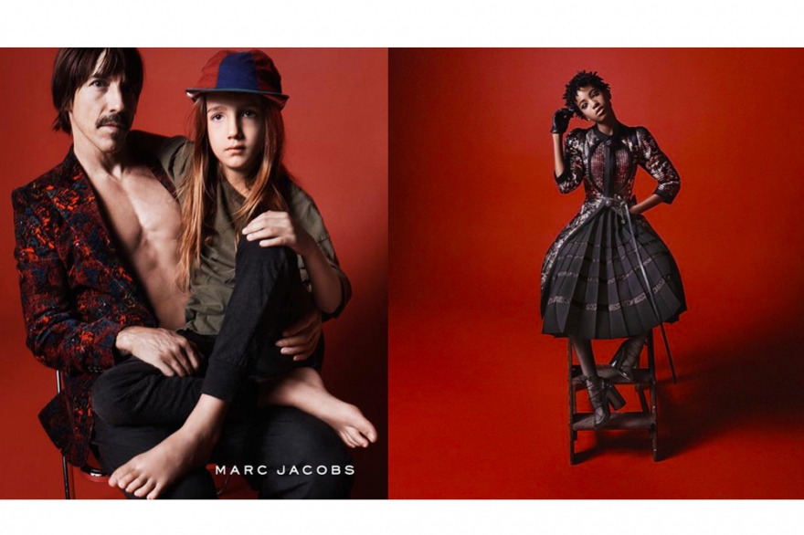 Marc Jacobs с Энтони Кидисом (Red Hot Chilli Peppers) и певицей Уиллоу Смит
