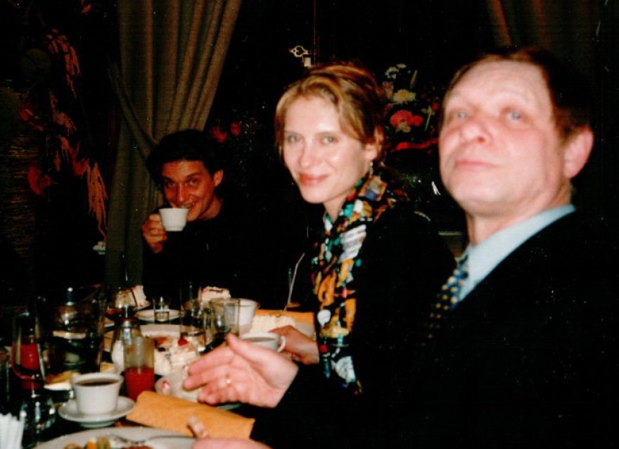 Галерист Ирена Куксенайте и певец Эдуард Хиль