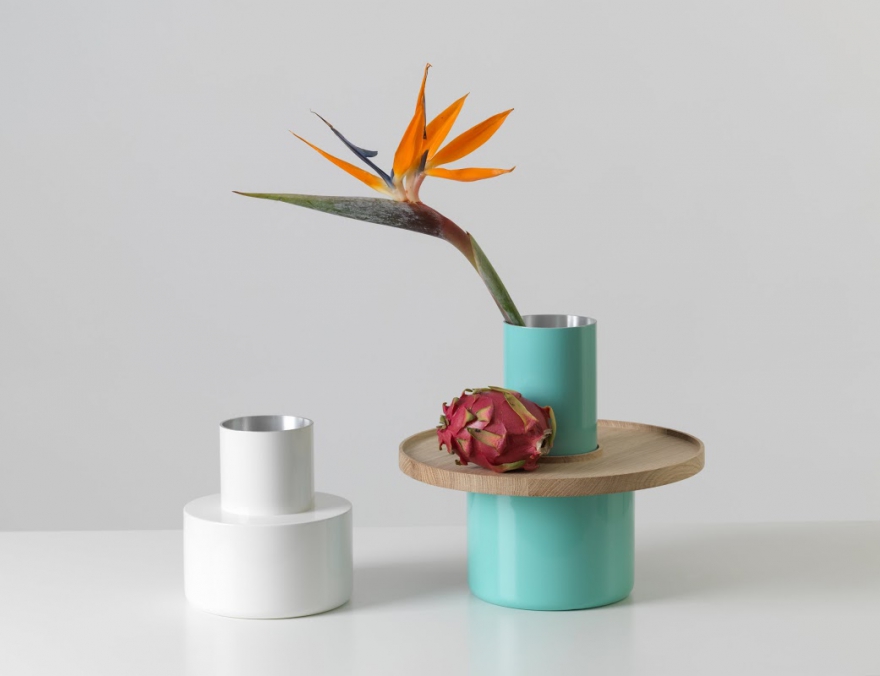 Vase + Tray. Вазы со съемными подносами. Дизайн: Аня Дружинина (Fёdor Toy).
