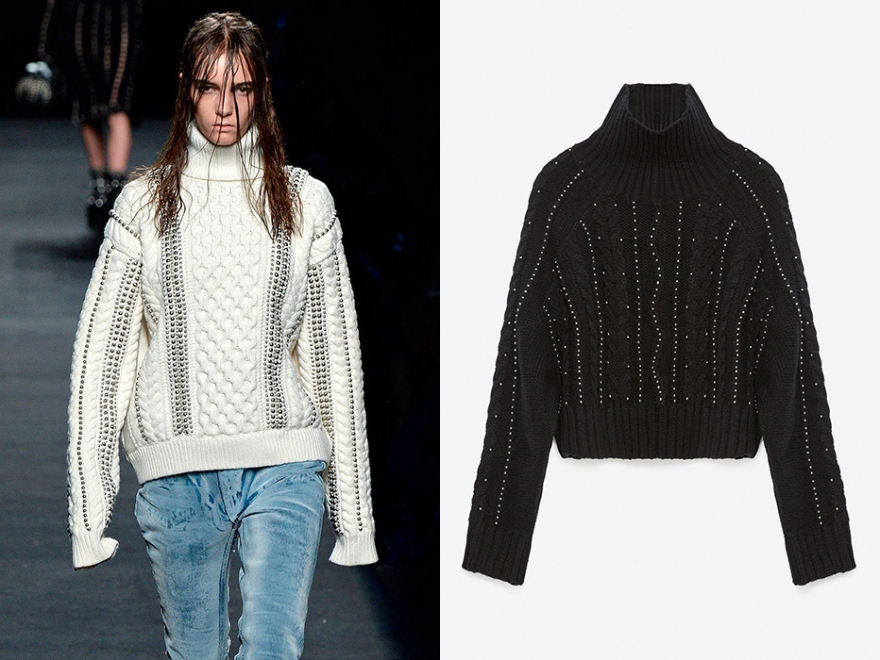 Свитер Alexander Wang, 62 000 руб.; Zara, 2 799 руб.