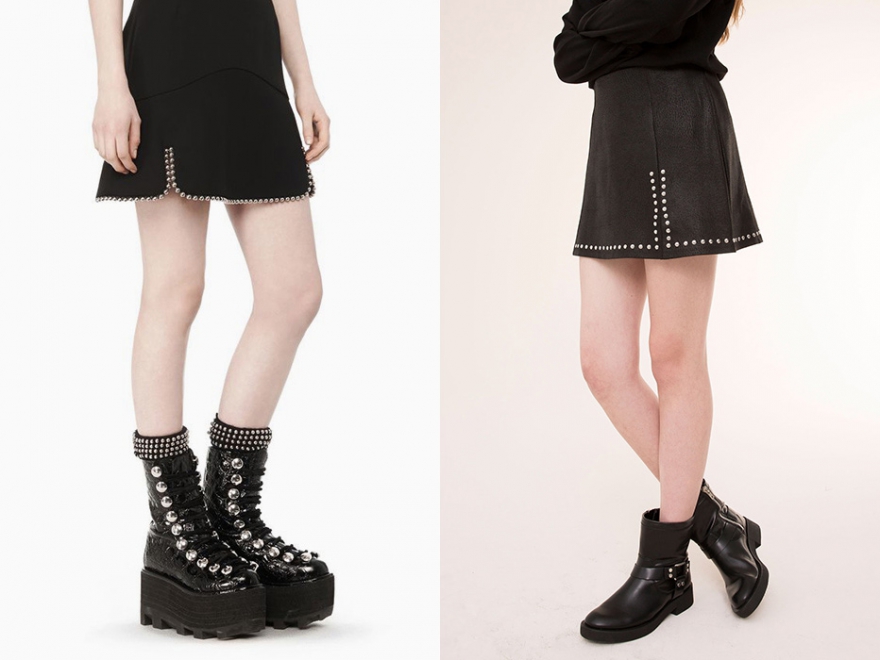 Юбка Alexander Wang, 56400 руб.; Pull & Bear, 1 799 руб.