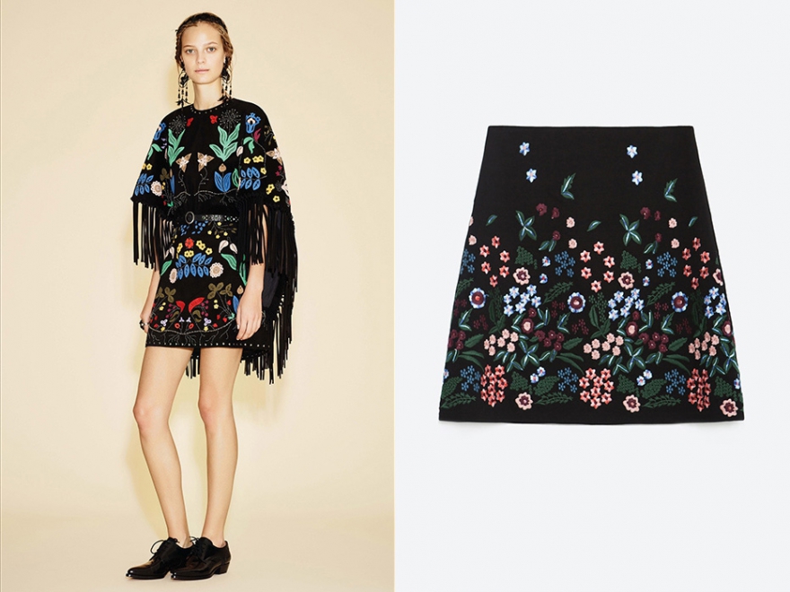 Платье Valentino из коллекции Resort 2016, около 80 000 руб.; юбка Zara, 3 999 руб.