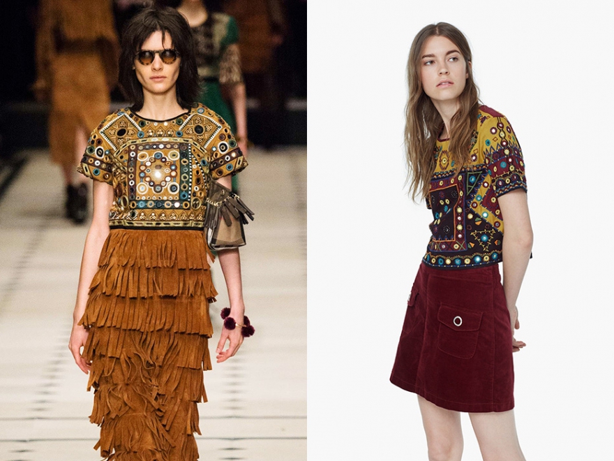 Топ Burberry Prorsum, 37 000 руб.; Mango, 1 499 руб.