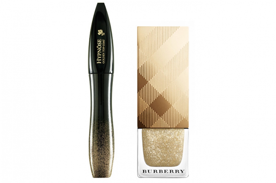Лак Festive Gold №449, Burberry и тушь Hypnose Golden Top Coat, Lancome «Все на свете любят блестки!» — однажды сказал как отрезал шляпных дел мастер
