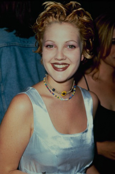 Укладка гелем на Дрю Бэримор в 1990-х