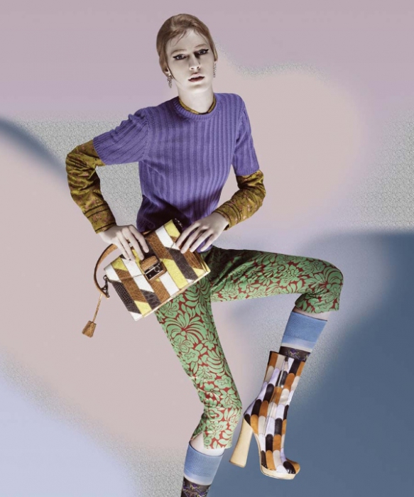 Лукбук Prada s/s 2015, оформленный Андреем Богушем