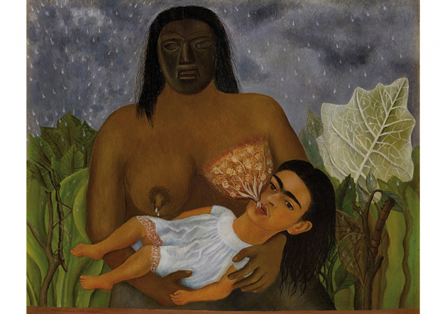 Фрида Кало Моя кормилица и я 1937 Металл, масло