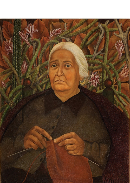 Фрида Кало Портрет доньи Роситы Морийо 1944 Мазонит, масло