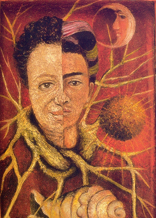 Фрида Кало Диего и я 1944 Мазонит, масло