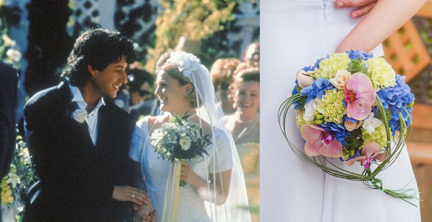 FloristiQ Стоимость: 4500 руб. Еще до пятидесяти первых поцелуев Адам Сэндлер и Дрю Берримор сыграли свадьбу. Правда, он был певцом, а она официанткой