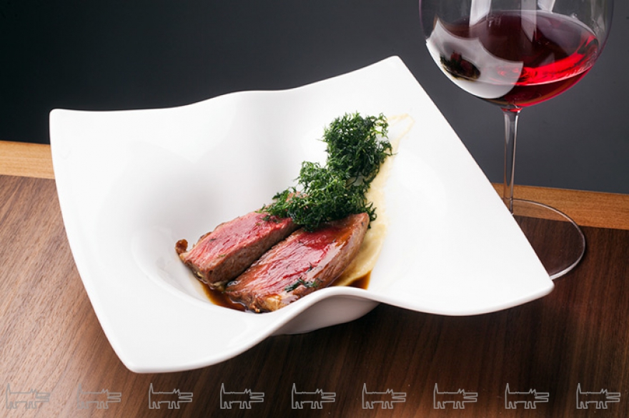 Стейк тендерлойн с кремом из кукурузы