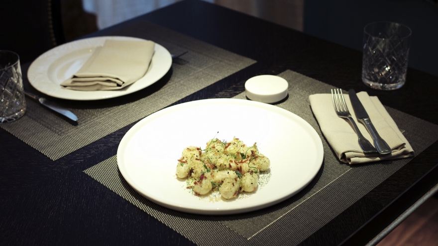 Ленивые картофельные вареники со шкварками