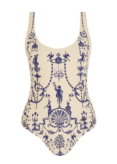 Anglomania by Vivienne Westwood: на купальнике — знаковый рисунок британской фарфоровой фабрики Wedgwood