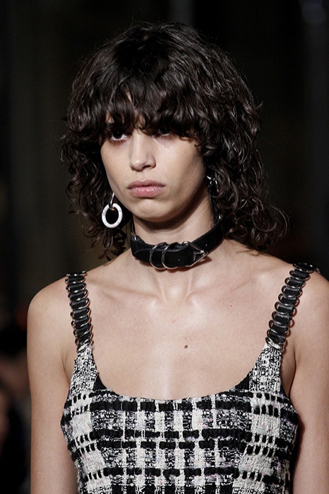 Кожаные ошейник на показе Alexander Wang, осень-зима 2016
