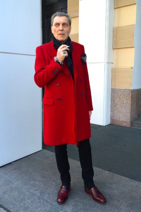 Александр Невзоров в пальто Dolce & Gabbana