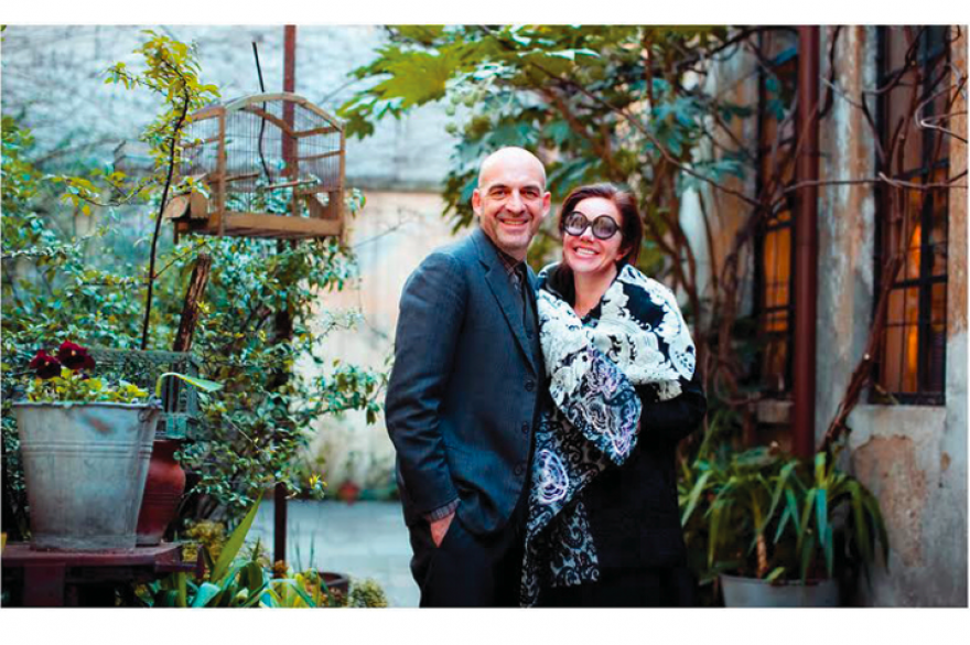 Дизайнер Антонио Маррас с Милой Ануфриевой в Италии