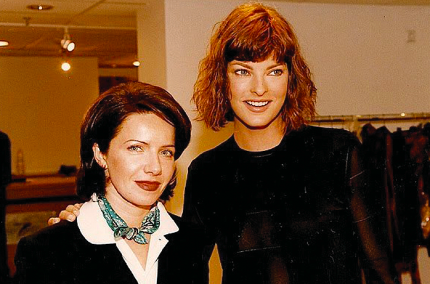 Мила Ануфриева с Линдой Евангелистой в бутике Vanity