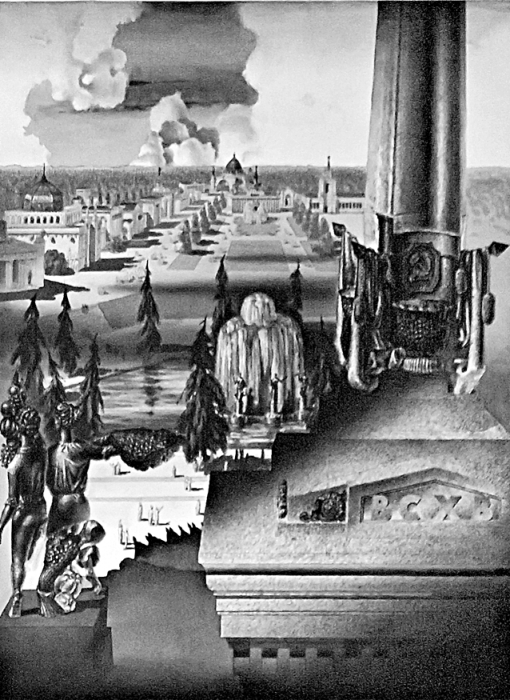 Рисунки Алексея Резвого, осмысляющего эстетику ВДНХ, станут частью экспозиции V.D.N.H. Urban Phenomenon в павильоне России на Биеннале архитектуры в