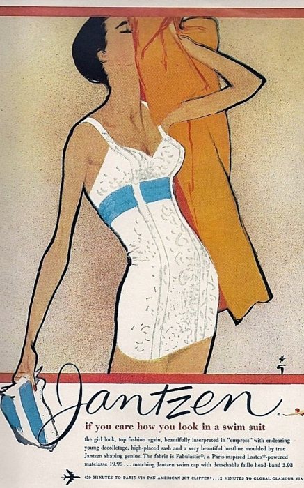 Реклама бренда Jantzen, выпускающего купальники, 1950-е годы