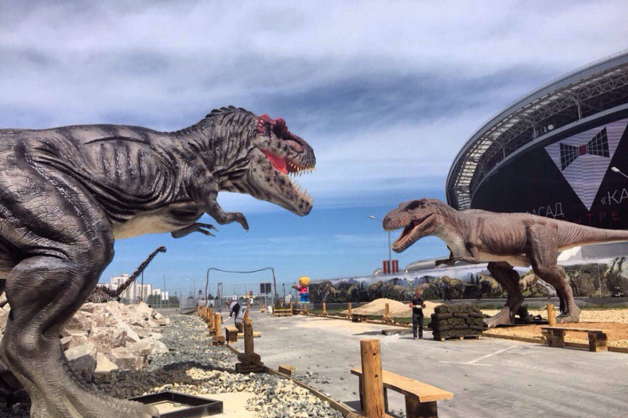 Воскресенье, 5 июня У стадиона «Казань Арена» поселятся динозавры, более ста из которых будут «живыми» - они смогут издавать звуки, шевелить лапами и