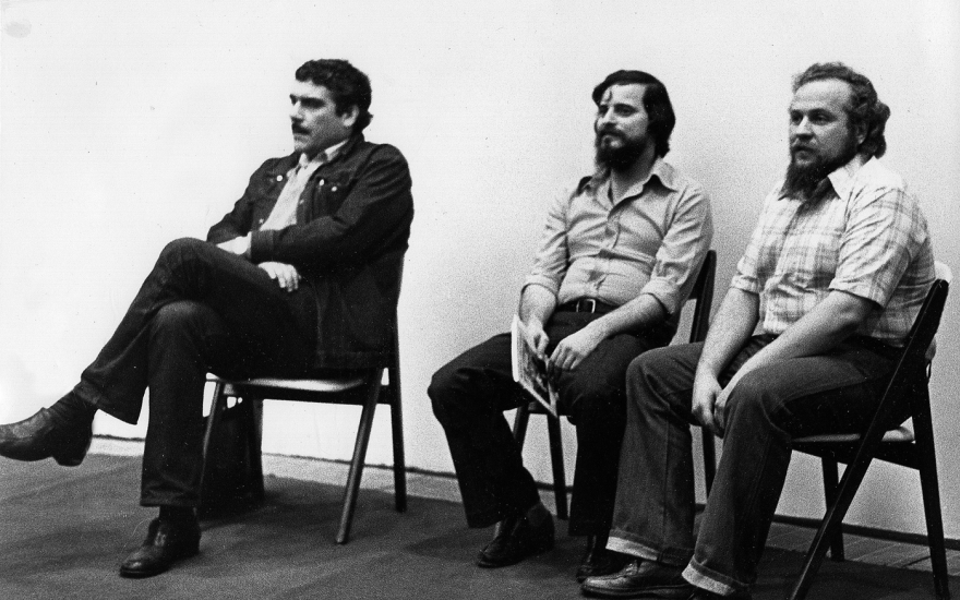 С Довлатовым и Вайлем на выступлении в Хантерколледже