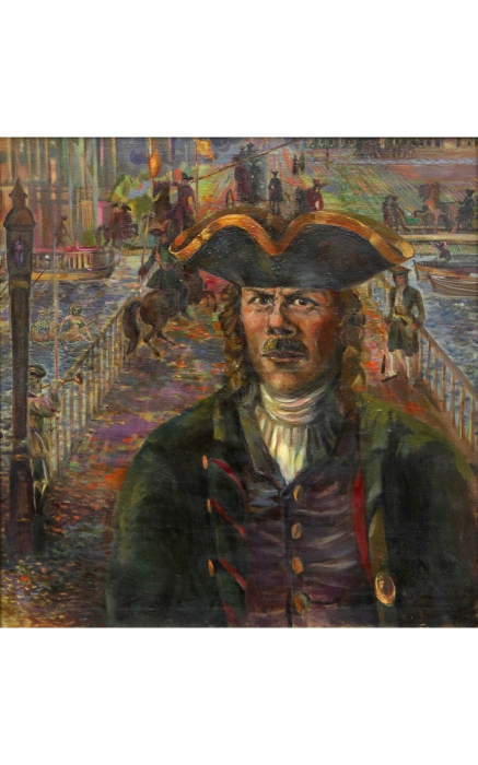 Фантазийный портрет строителя Аничкова моста офицера Михаила Аничкова работы его потомка, художника Надежды Юрьевны Аничковой