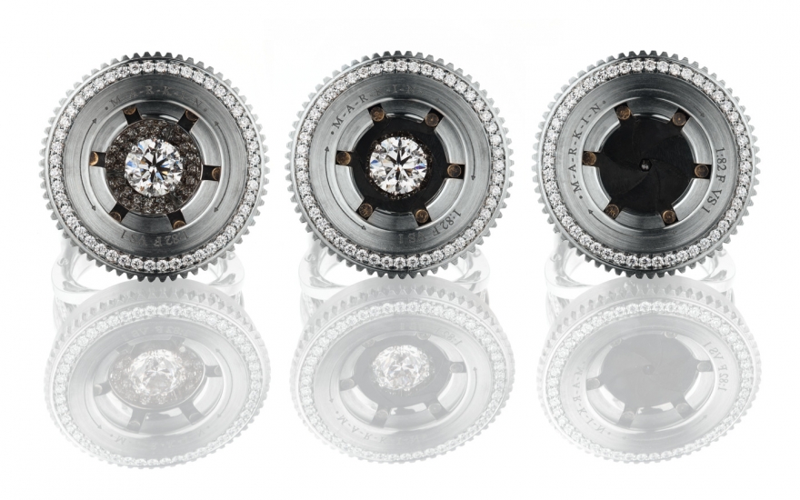 Кольцо из коллек­ции «Диафрагма»: именно оно получило первое место на конкурсе ювелирноо искусств Гохран.