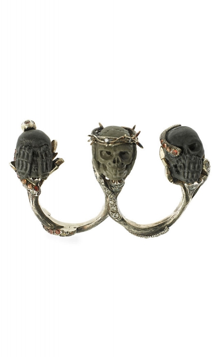 Кольцо Sanzaru марки Runa. Лава, золото, сапфиры, бриллианты