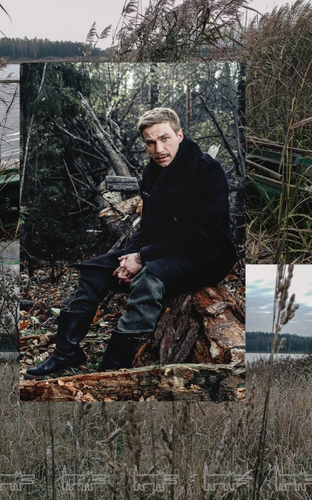 Водолазка Malo, лонгслив Jungmaven, жилет Lost & Found, брюки The Editor, пальто Burberry, сапоги White's Boots, перстни и брошь Louis Vuitton