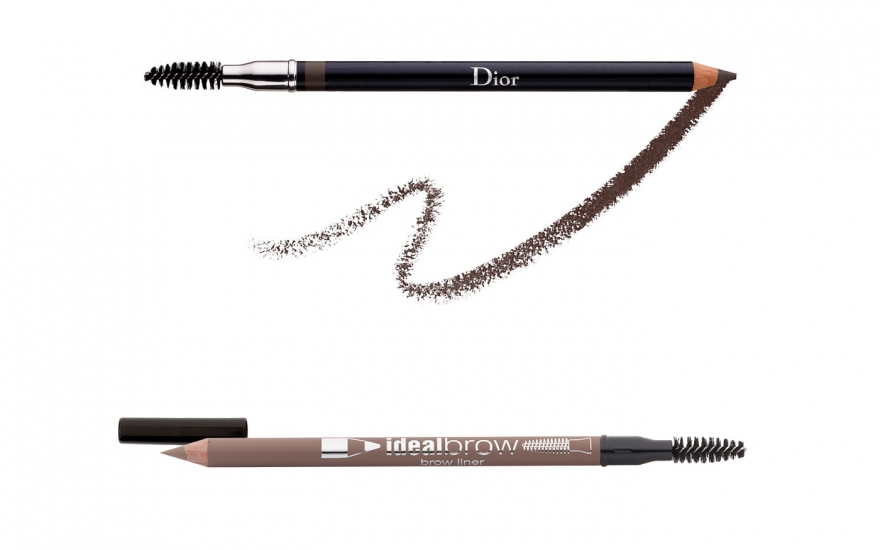 Карандаш для бровей Dior Powder Eyebrow Pencil (1 500 рублей) VS. карандаш Eva Mosaic (250 руб.)