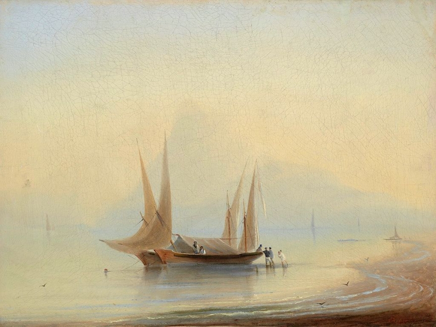 Баржи у морского берега, до 1834