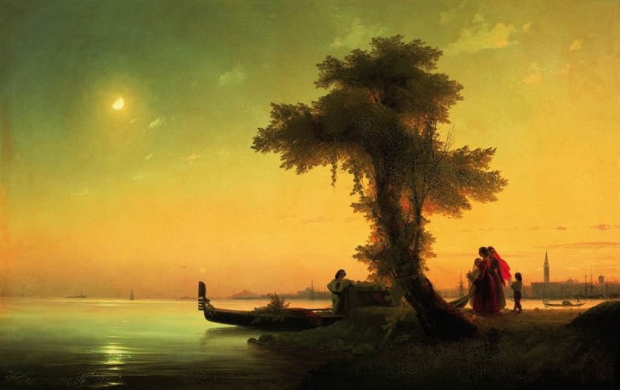 Вид на венецианскую лагуну, 1841