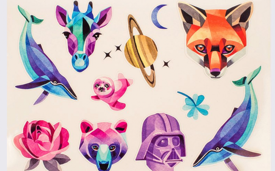 Татуировки Sasha Unisex, 600 руб. за маленькие, 1000 руб. за большие