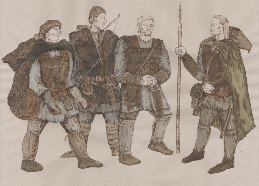 Эскиз костюмов загонщиков