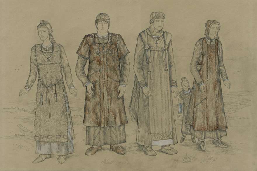 Эскиз костюмов половцев