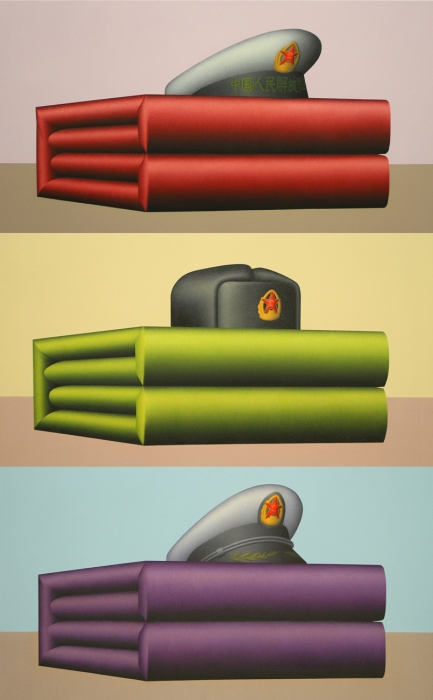 Хуан Сяонин "Красные звезды", акриловая живопись