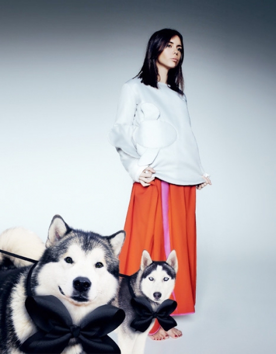 Наталья Гольденберг в вещах Артема Шумова, финалиста конкурса «Новые имена в дизайне 2014»