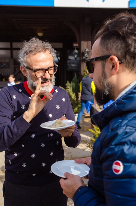 Массимо Боттура, чей ресторан Osteria Francescana в Модене возглавляет список World's 50 Best Restaurants, khinkali и Владимир Мухин