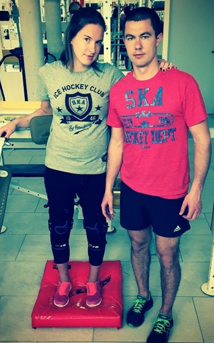 Мария и Алексей на реабилитационной тренировке