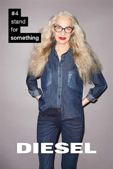 Джеки О'Шонесси в рекламной кампании Diesel