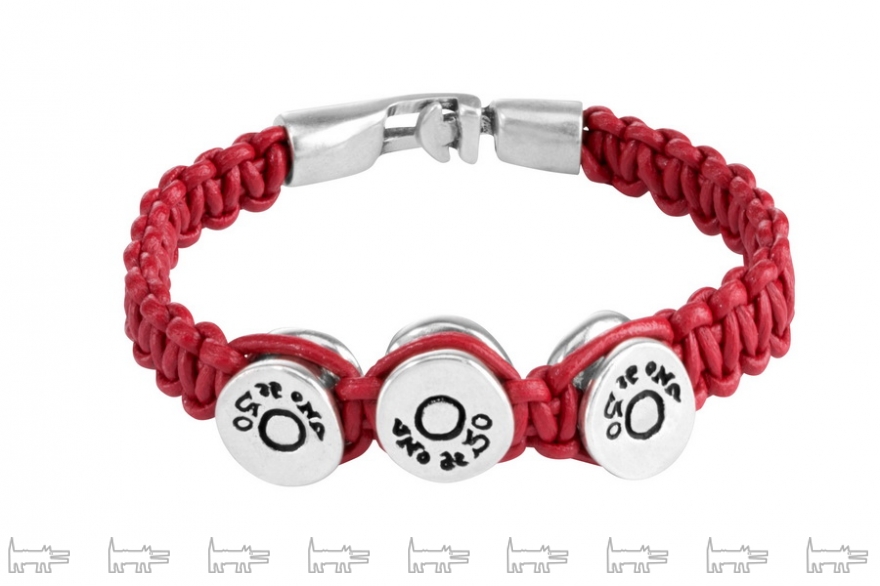 Браслет Bala perdida красный