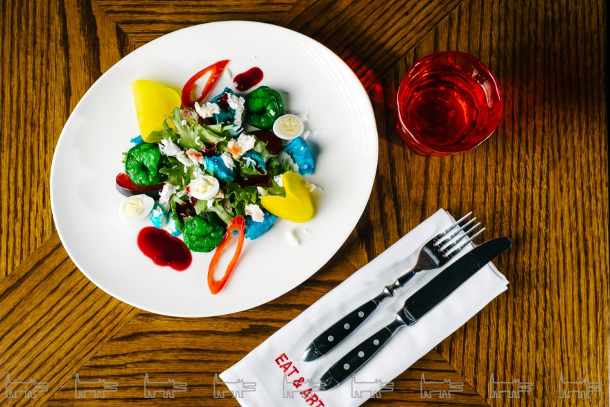 Салат с голубой треской