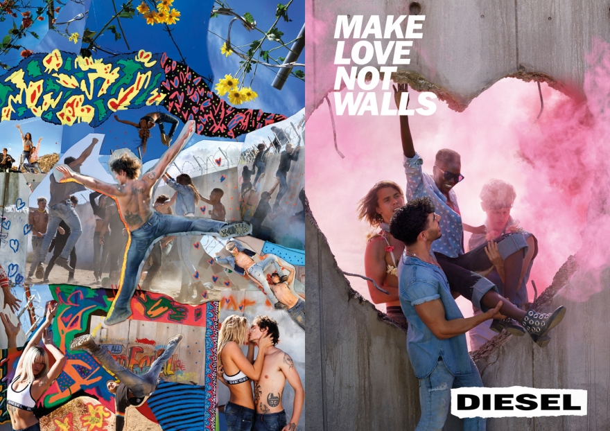 Реклама Diesel «Make love Not walls» с Сергеем Полуниным, весна-лето 2017