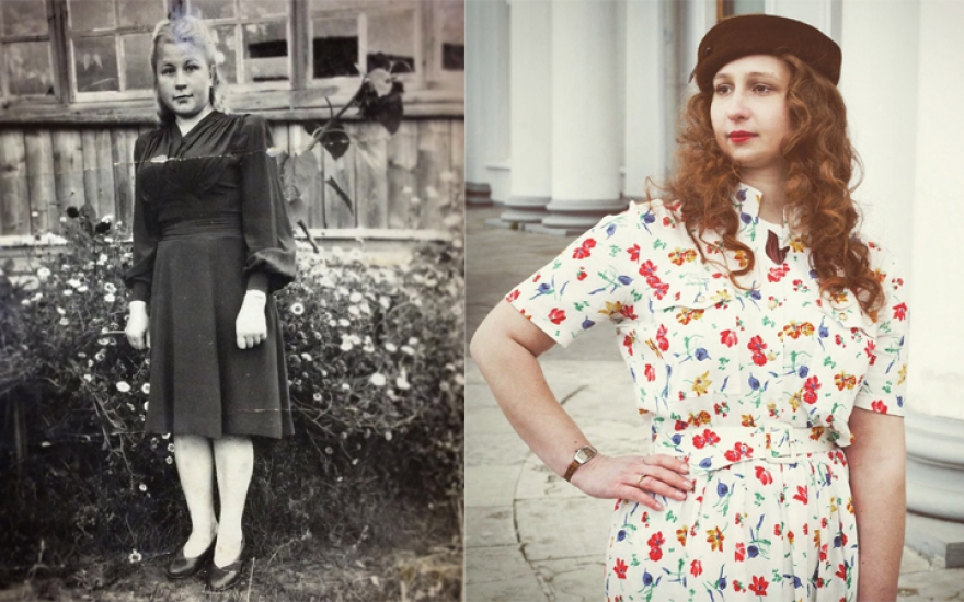 Женские платья 1945 года